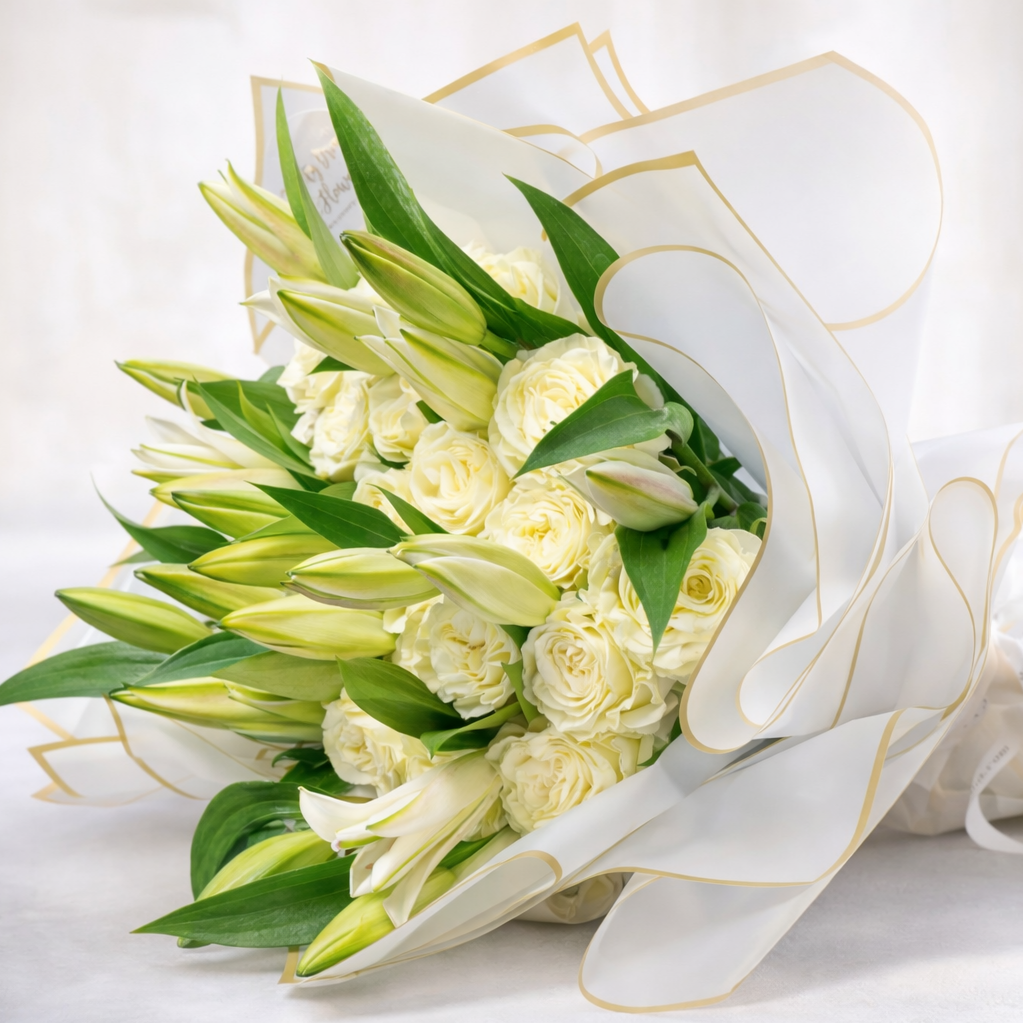 Elegant+bouquet+of+cream+roses+and+lilies.png