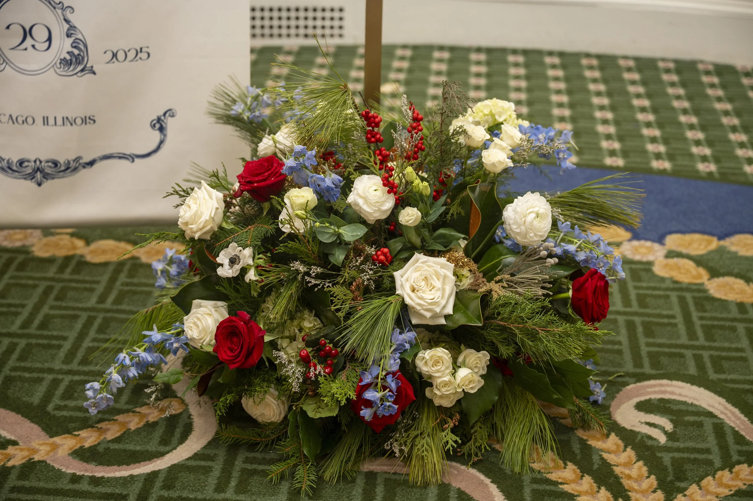 ground flower arrangement