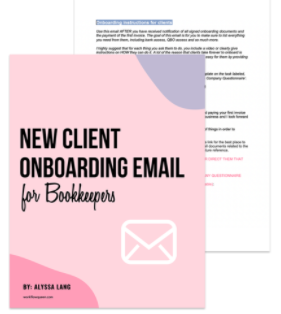 Get your new client onboarding email swipe file for bookkeepers.