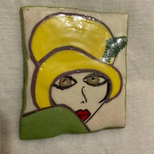 Woman With Hat Tile