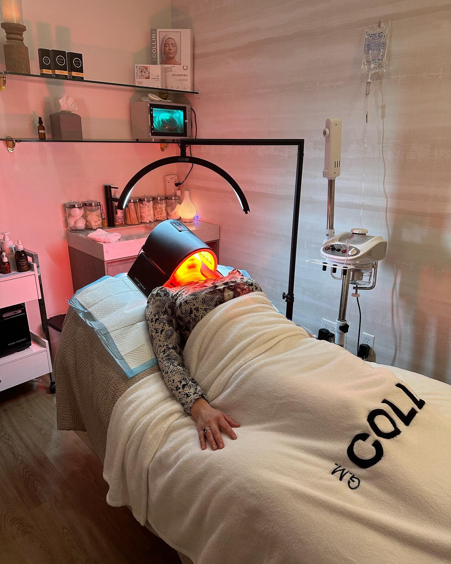 Did you know that you can receive a vitamin cocktail hydration IV at the same time as your facial? Talk about treating yourself internally and externally. You can also add on a hand treatment or Infrared LED light therapy as well. Contact us for more
