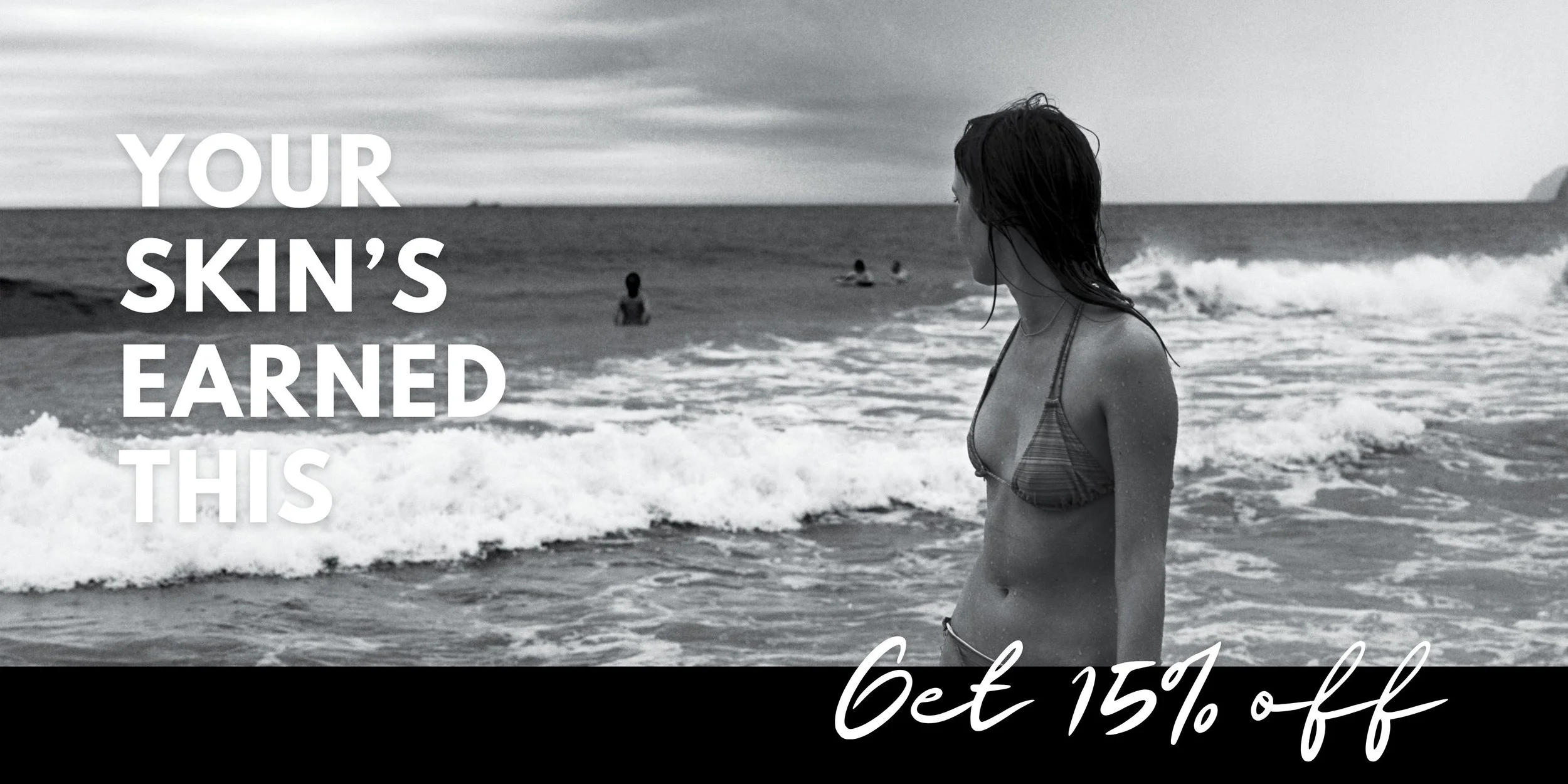 Mermaid's Secret 15% discount banner with Saltwater Journal