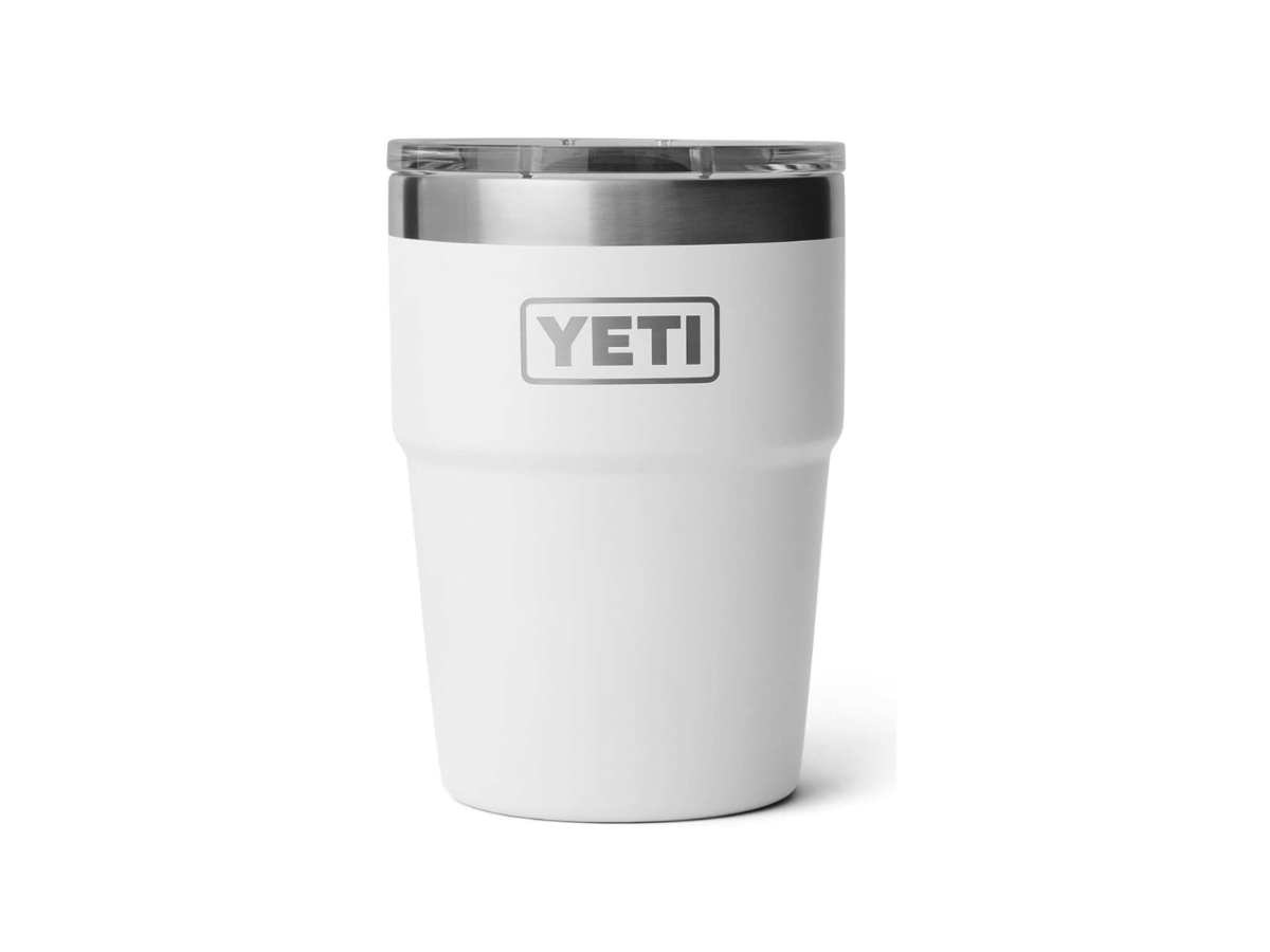 Yeti Rambler insulated stainless steel tumbler in white