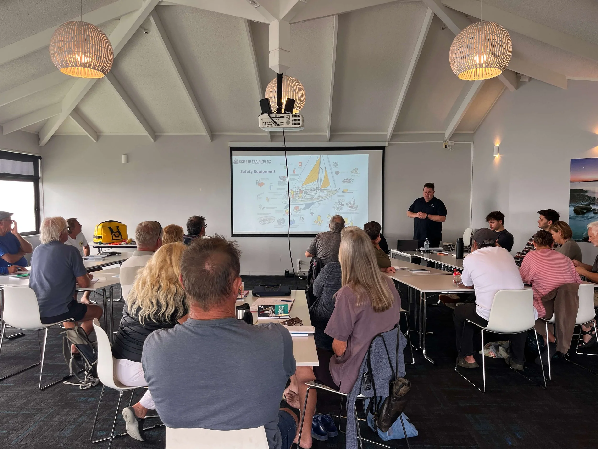 Classroom learning in the sea safety course