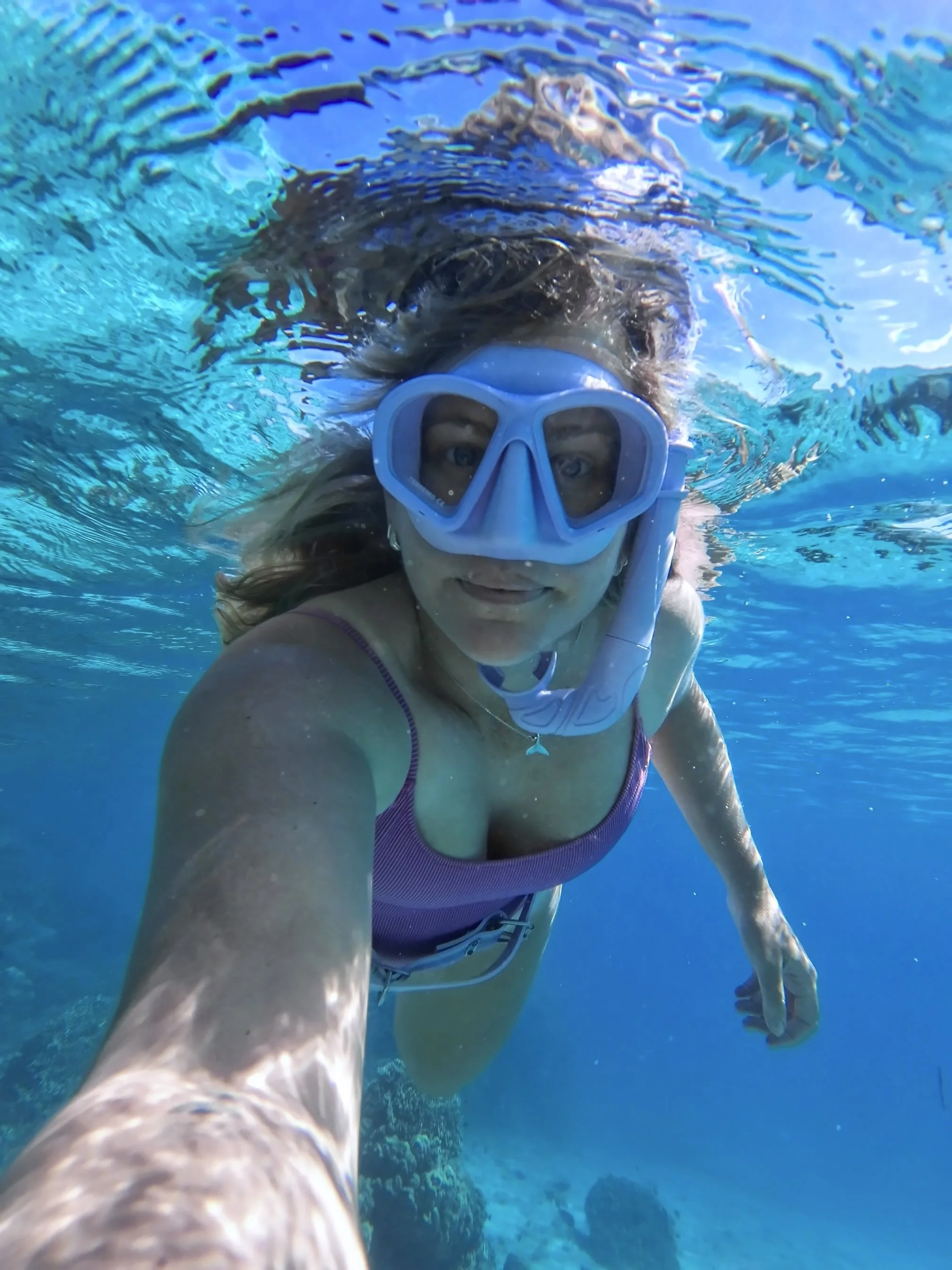 Editor Tara Cooney snorkelling in Fiji