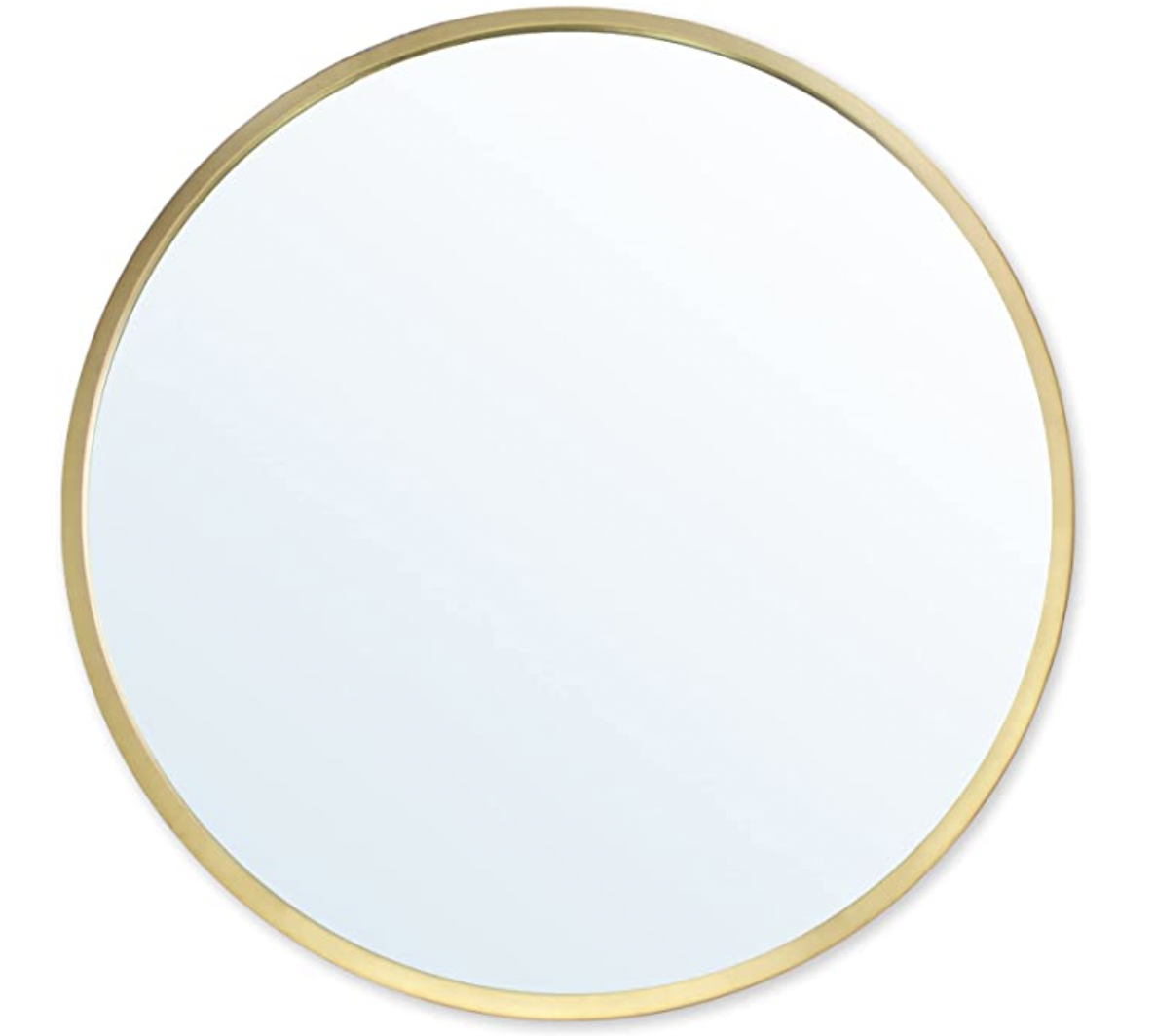 Round mirror with gold frame