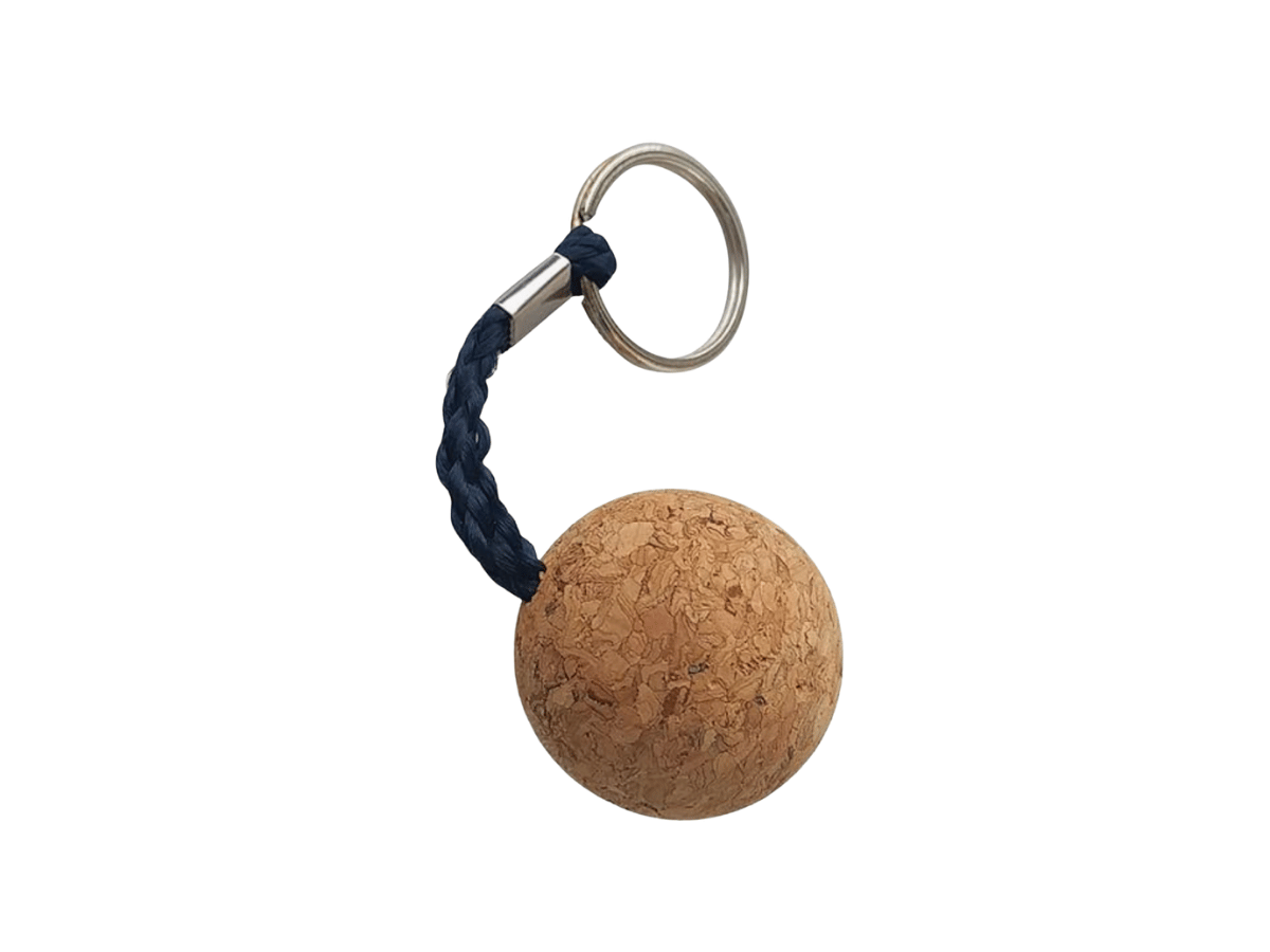 Floating Cork Ball Key Ring
