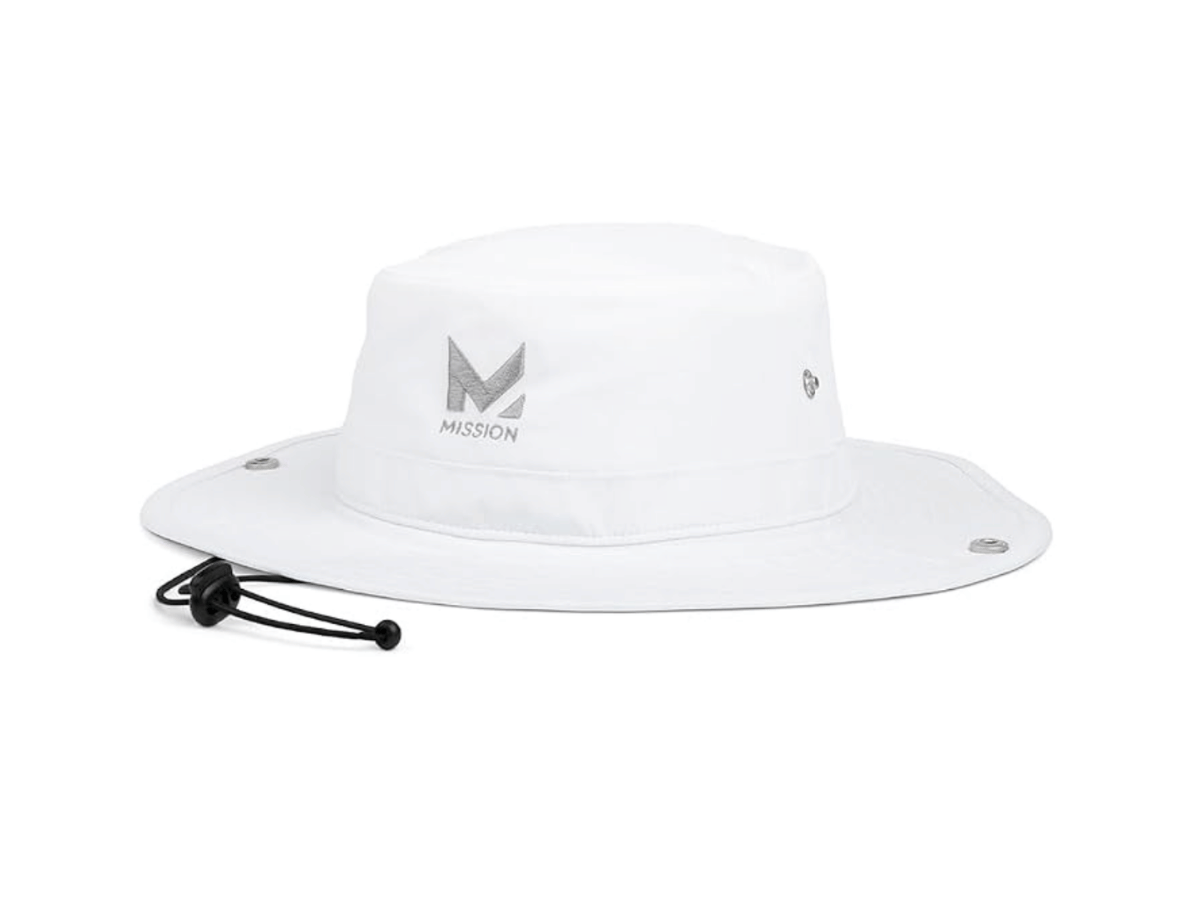 Mission Cooling Wide Brim Hat in White