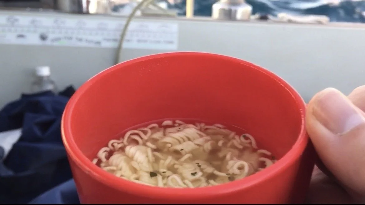 Two minute noodles in a cup