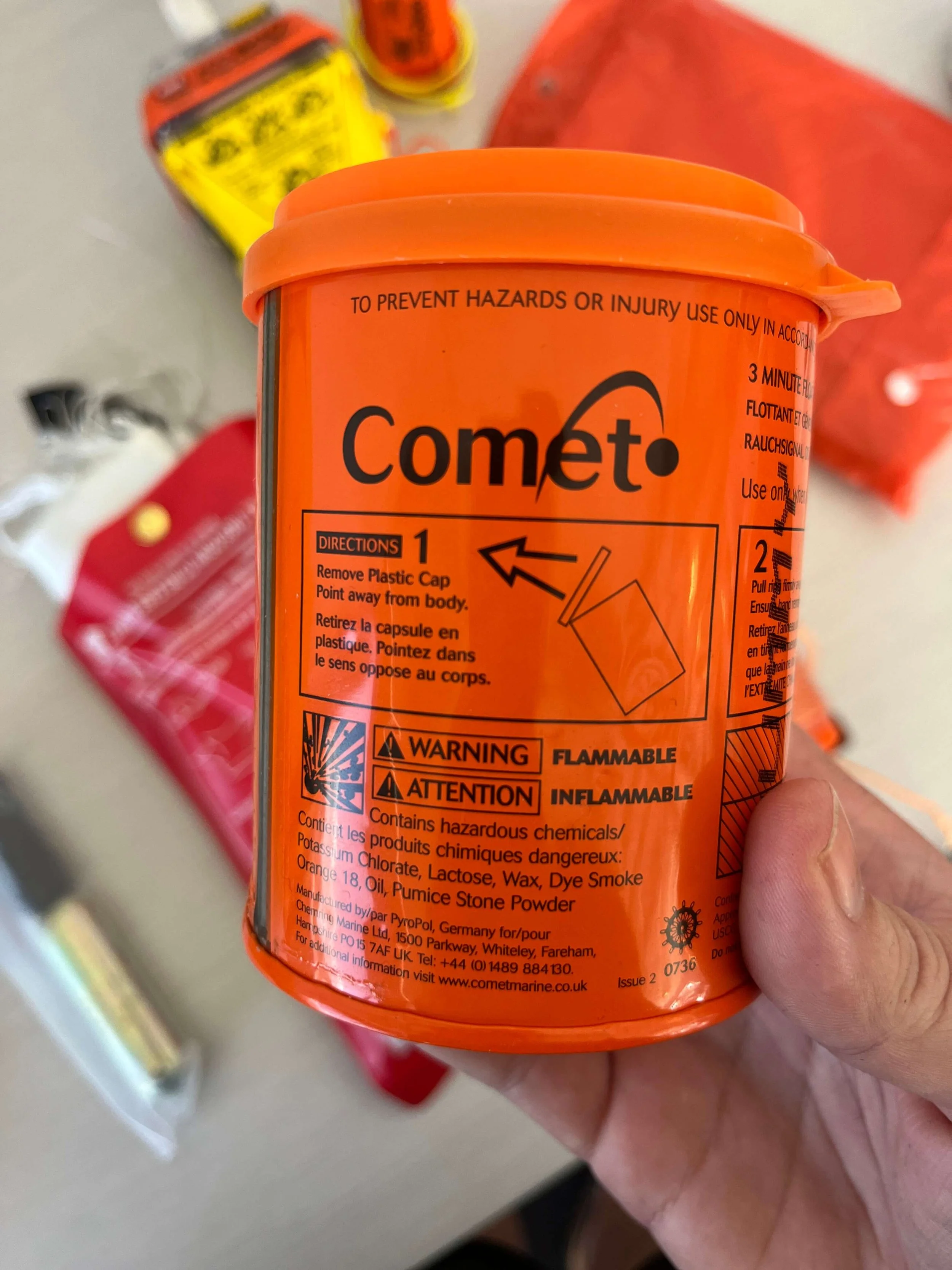 Comet smoke distress signal