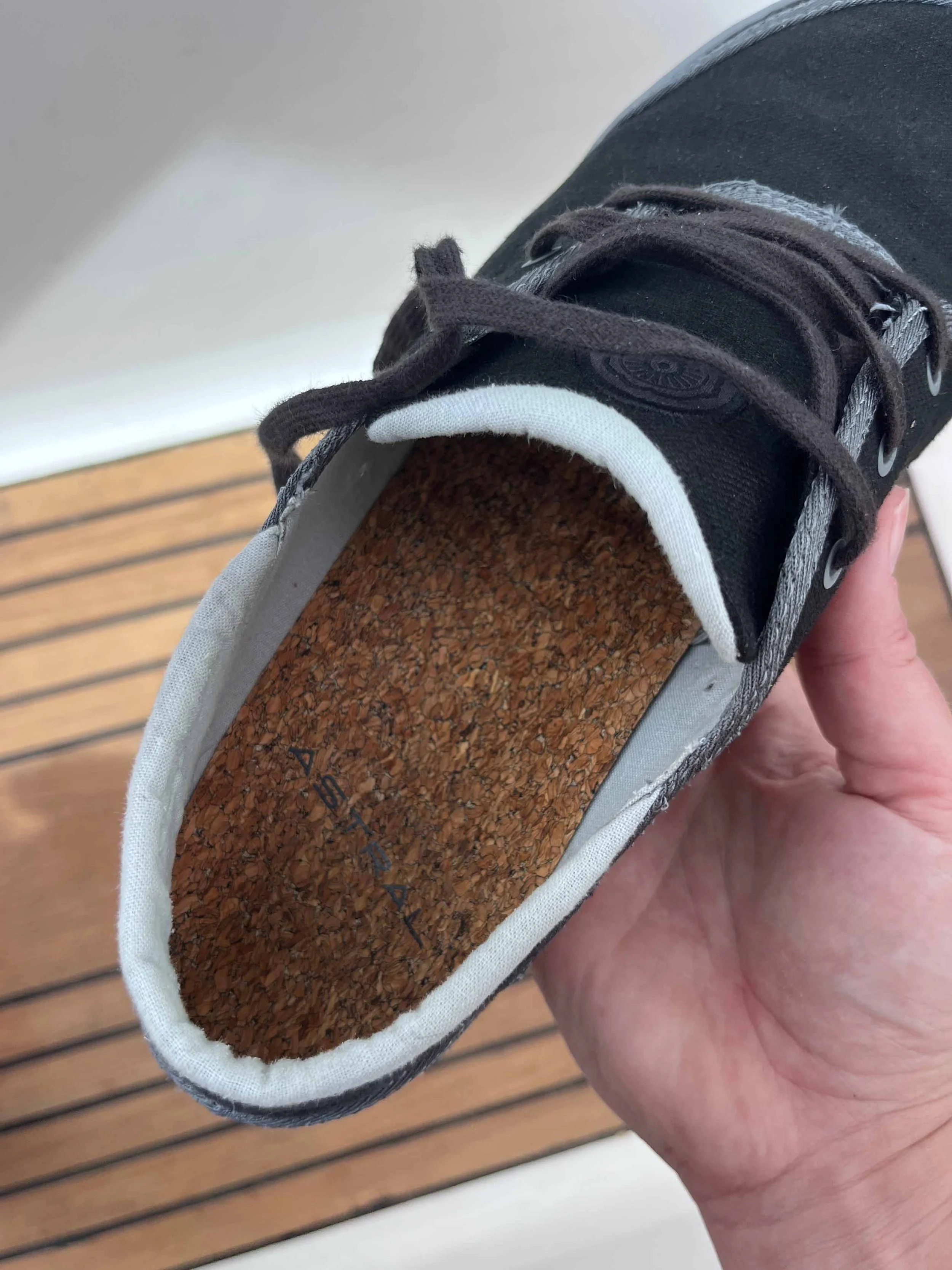 Cork insoles in the Astral Loyak EZ HT