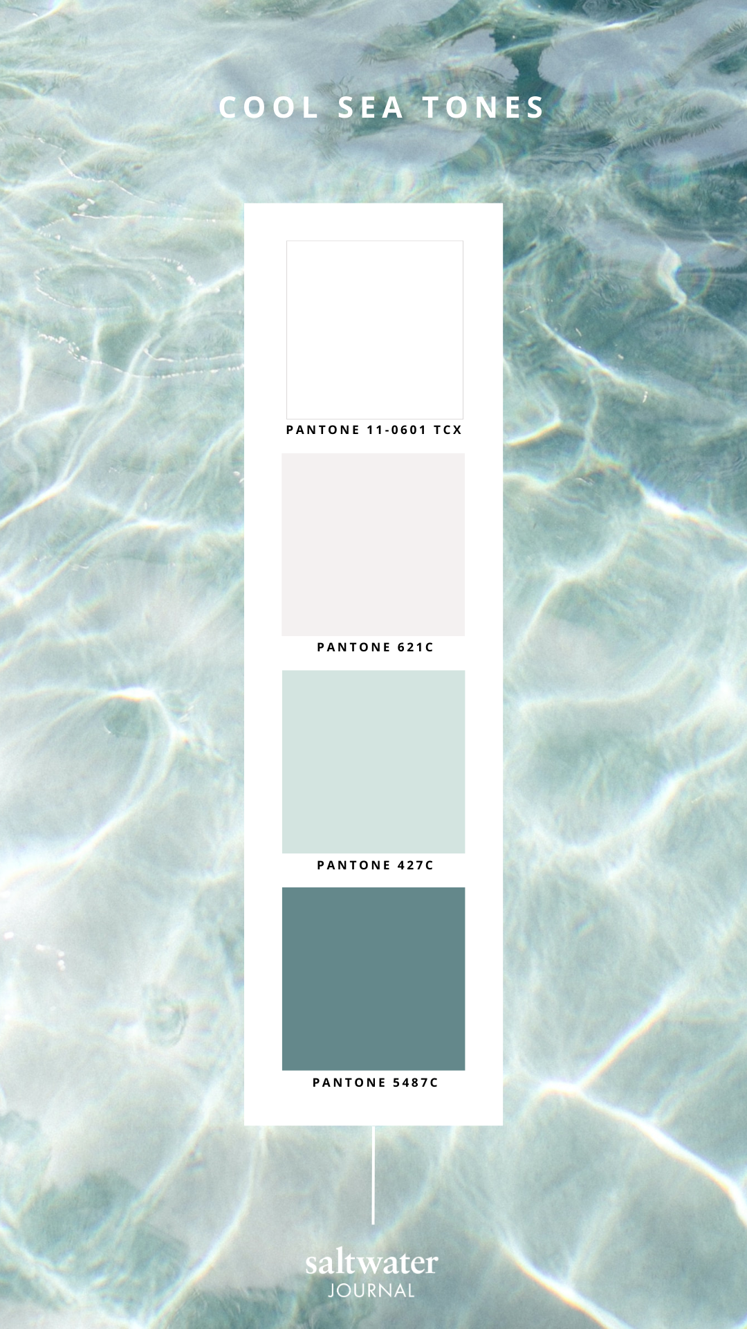 Cool colour palette inspired by the sea