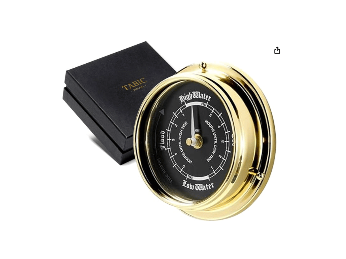 Tabic Traditional Brass Wall Tide Clock