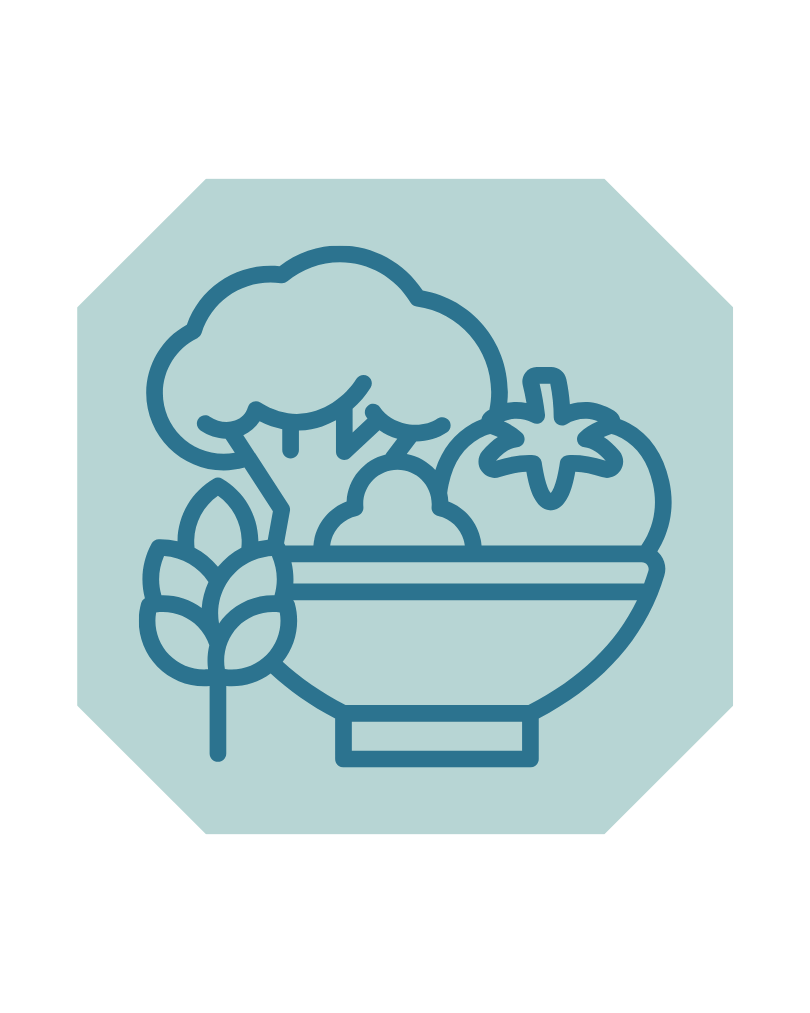 Sybolising an integrated, nutritionally balance diet to restore health