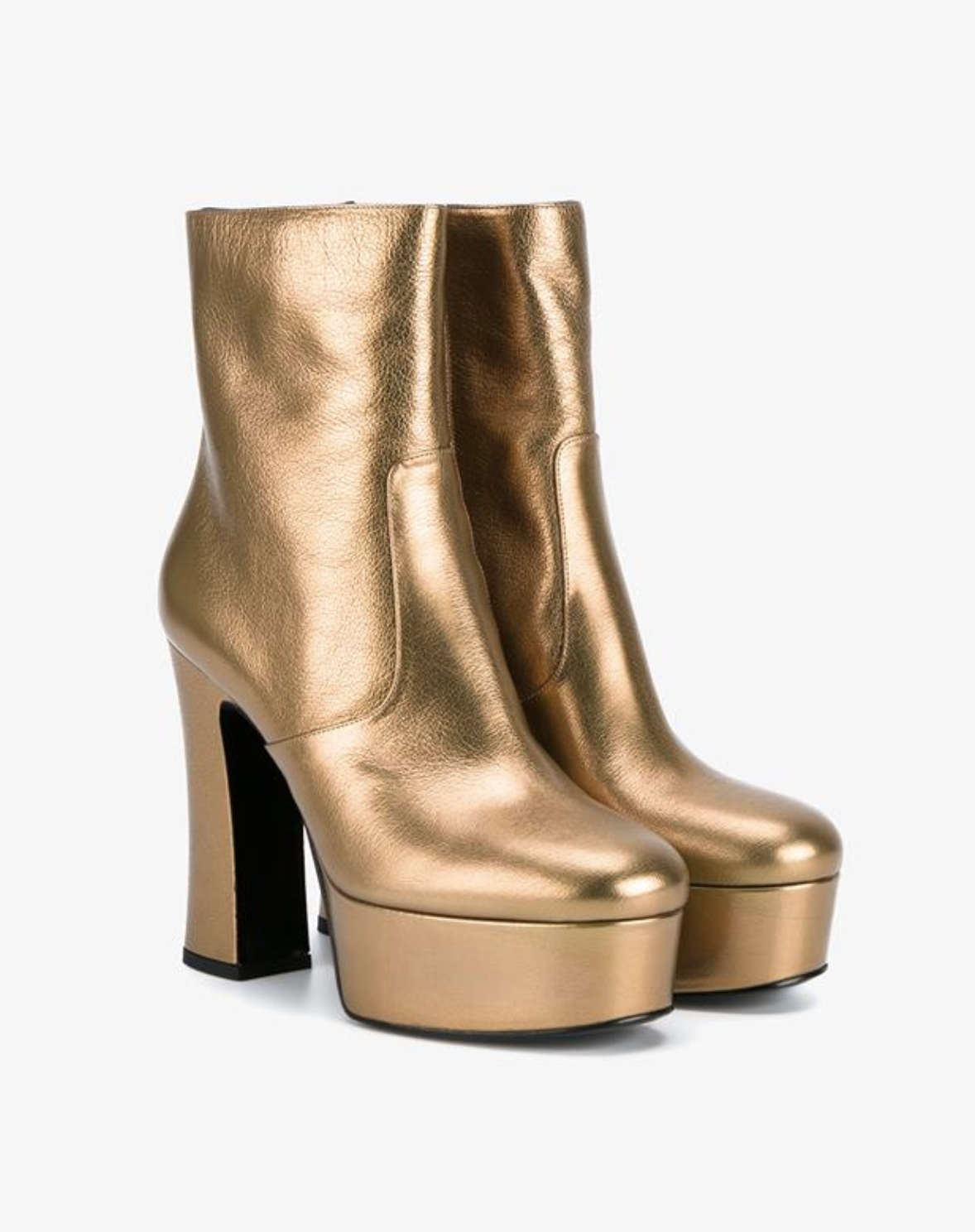 YSL Saint Laurent Gold Candy Platform Boots — Storey  display picture 3