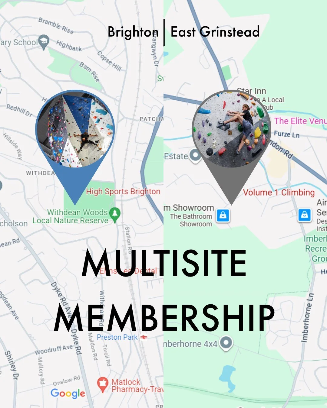 You can now get a multisite membership to cover both High Sports Brighton and @volume1climbing in East Grinstead! This membership makes the most of the large, combined range of rope climbs and boulders that are updated weekly, giving you an almost ne