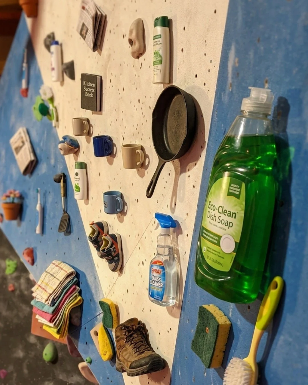 We've decided to get creative and to add even more variety to our routes we will start using everyday household items as holds around the centre! So if you have any second hand items that you've always thought would make a good climbing hold, let us 