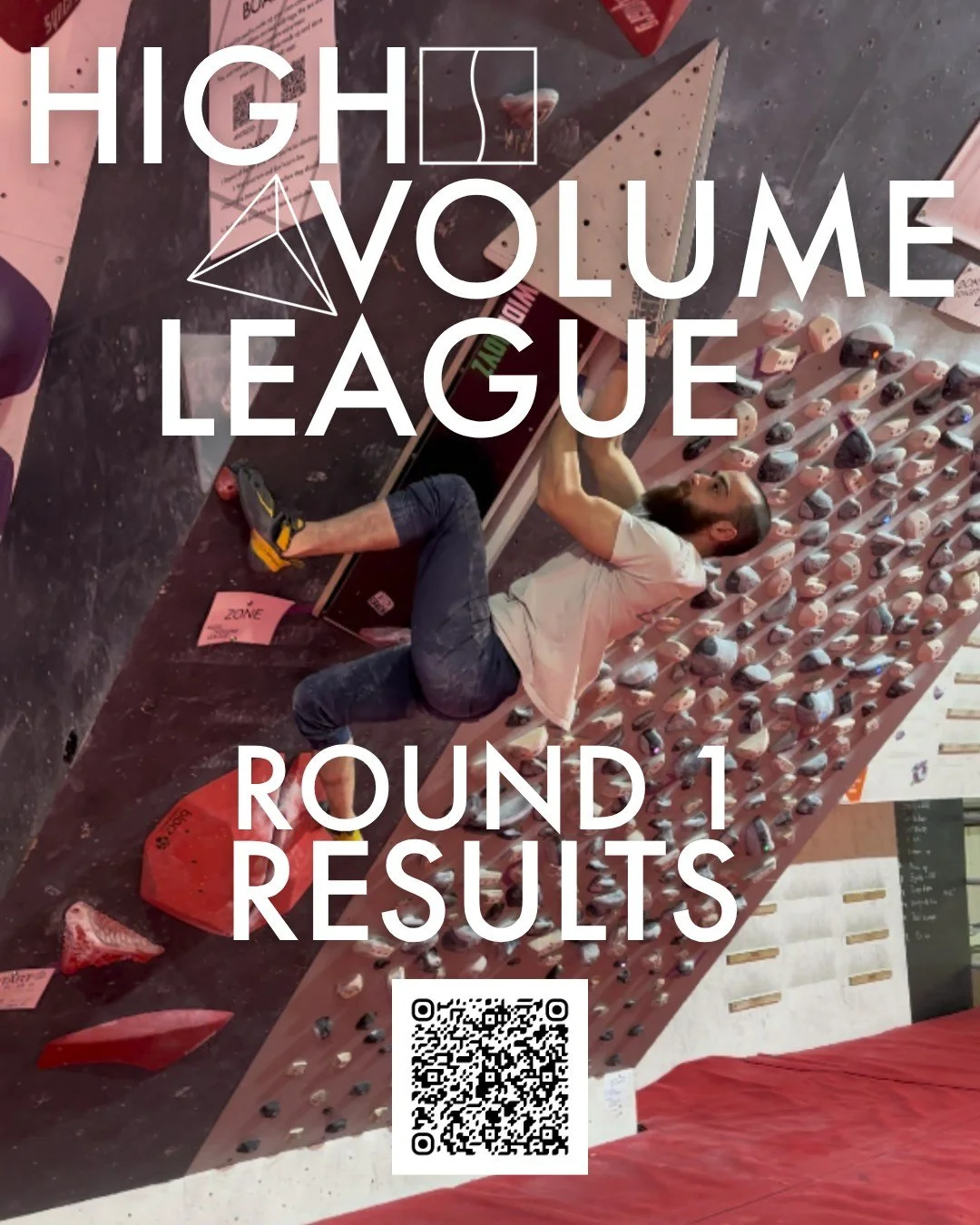 Round 1 results are in for the High Volume League! Either scan the QR code or visit the High Sports website News &amp; Events page (under the 'Extra' tab) to check them out!