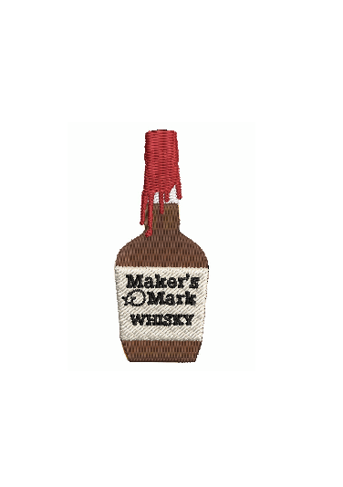 Black Label Whiskey Bottle Embroidery File - Download