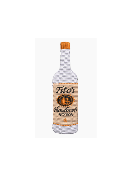 Tequila with Copper Bottle Embroidery File - Download