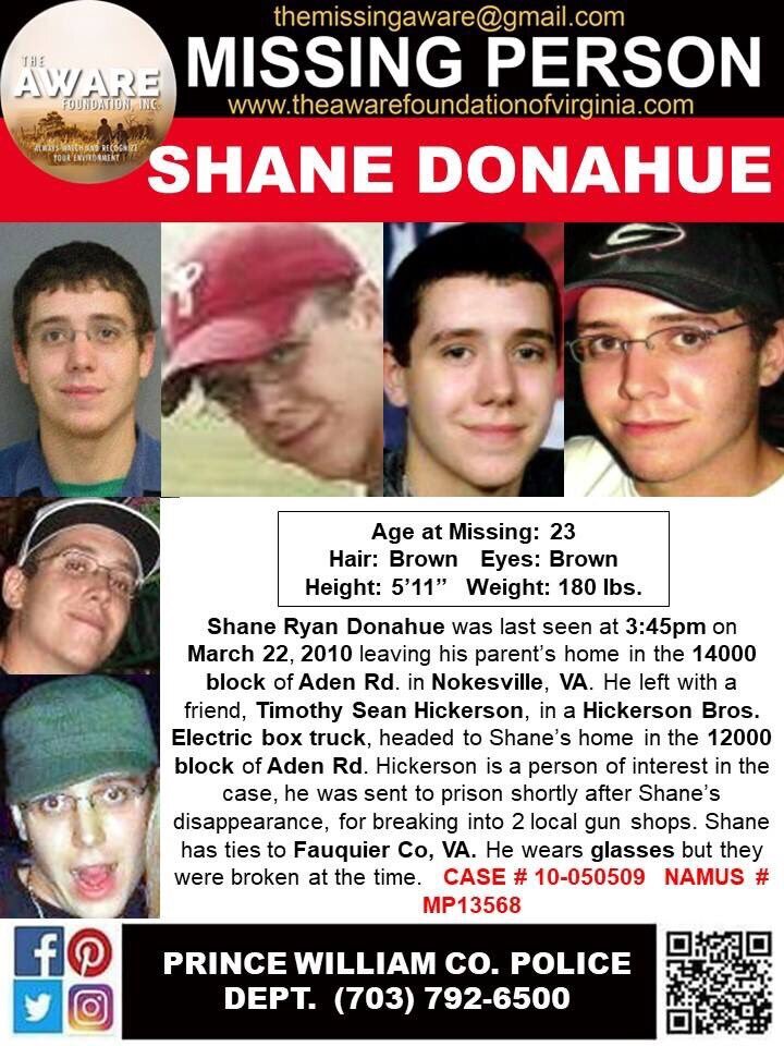 Shane Donahue Missing Poster