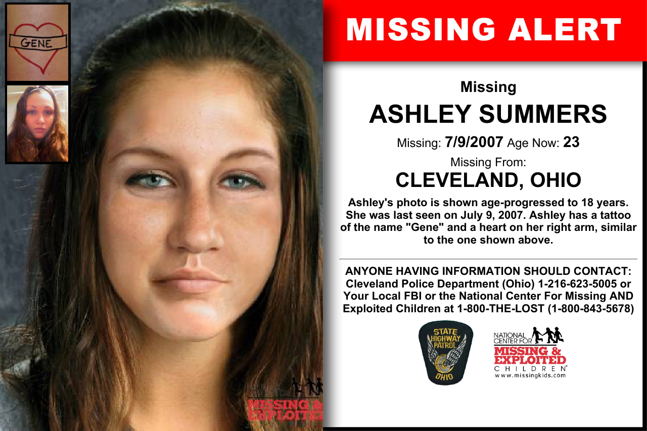 Ashley Summers' missing poster
