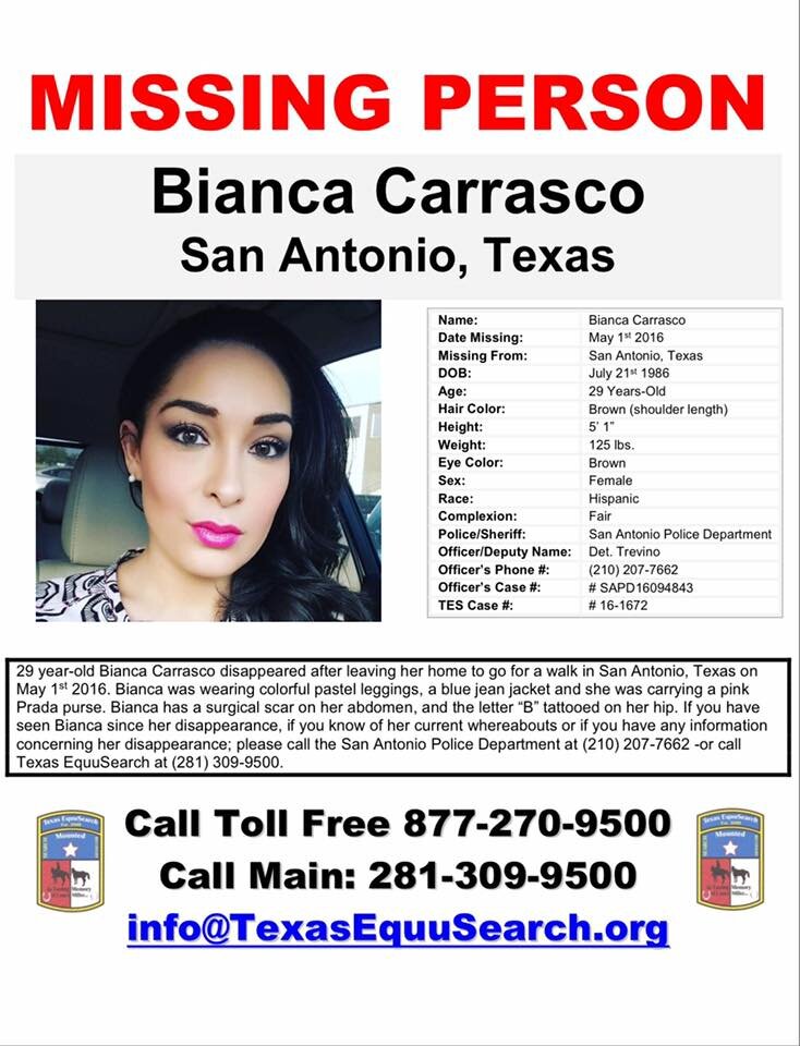 Bianca Carrasco Missing Poster