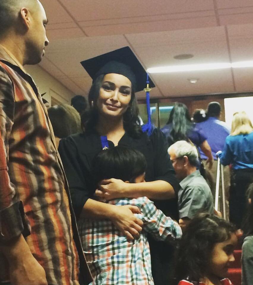 Bianca Carrasco at her nursing school graduation