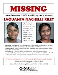 LaQuanta Riley's missing poster