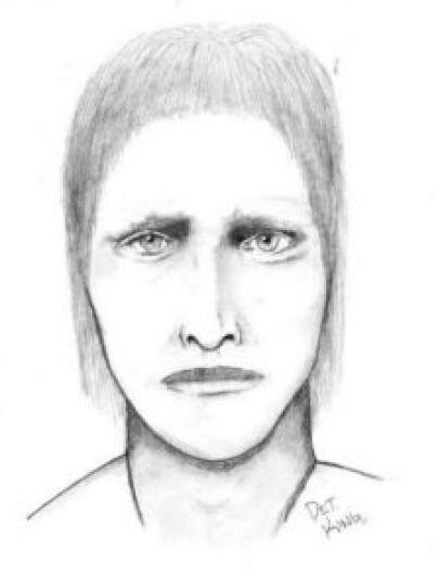 The sketch of the unknown person seen at Logan Schiendelman's car