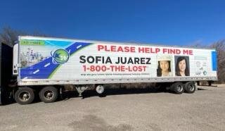 Sofia's poster on a semi-truck