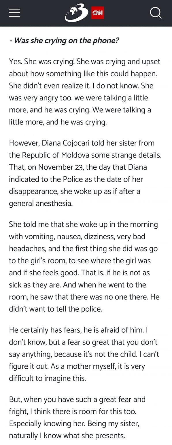 Excerpt from a translated Romanian article on Madalina Cojocari