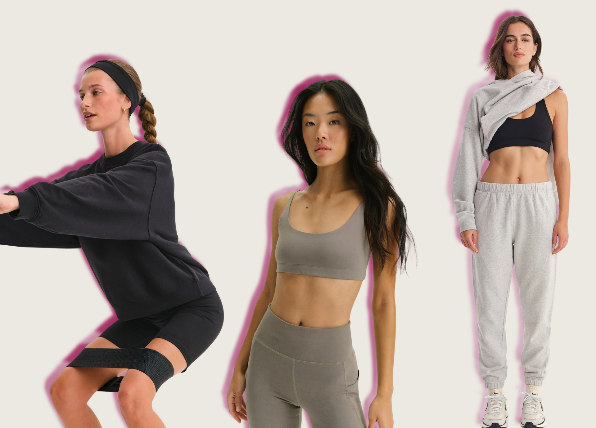 mate the label activewear collage