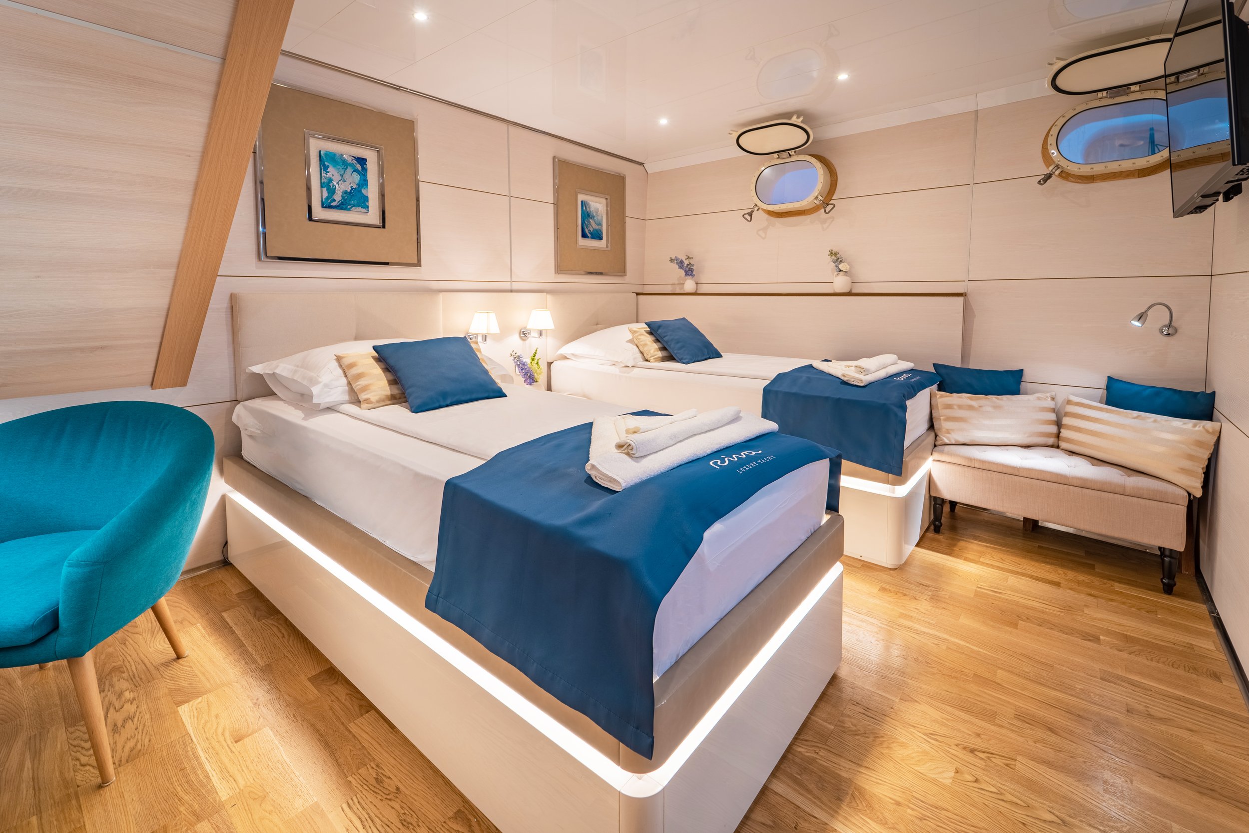 Sleeping quarters on a yacht in Croatia.jpg