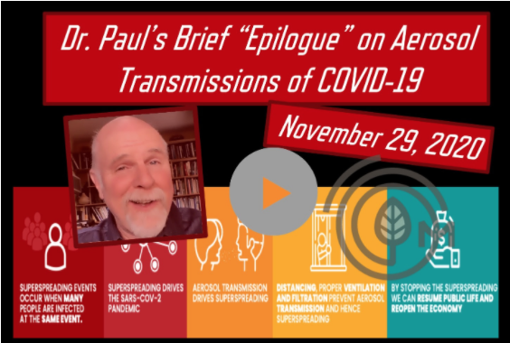 Dr. Paul's Epilogue on Aerosols, November 29, 2020