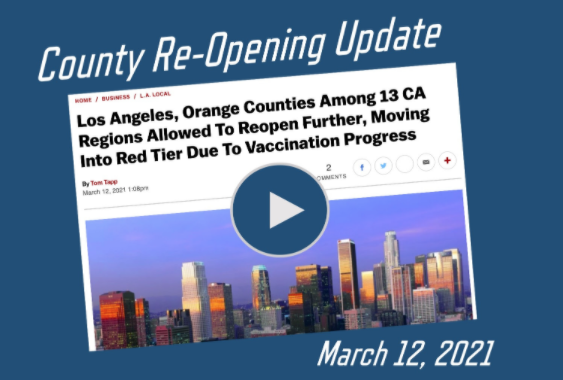 County Re-opening Update, March 12, 2021