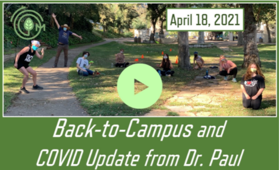 DP Back-to-Campus and COVID Update, April 18, 2021