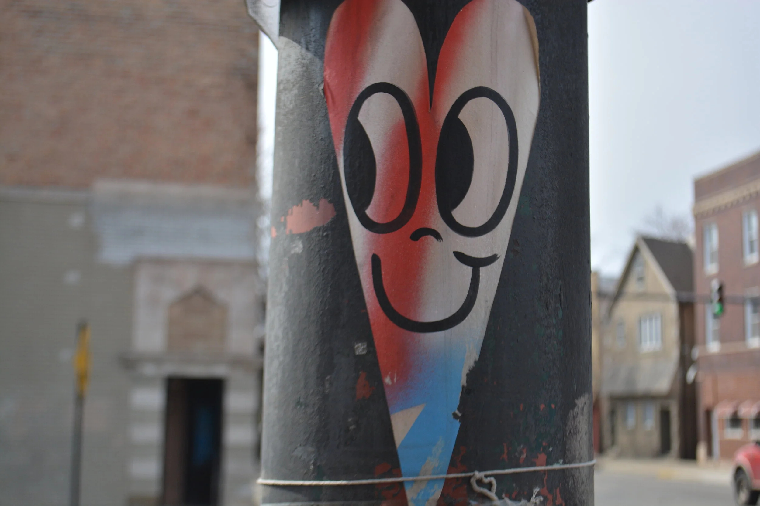 Chicago, IL (31st and Morgan) The pole was repainted, cleaned, construction occurred while I lived in the area, and this sticker still remained. That always made me very happy. 