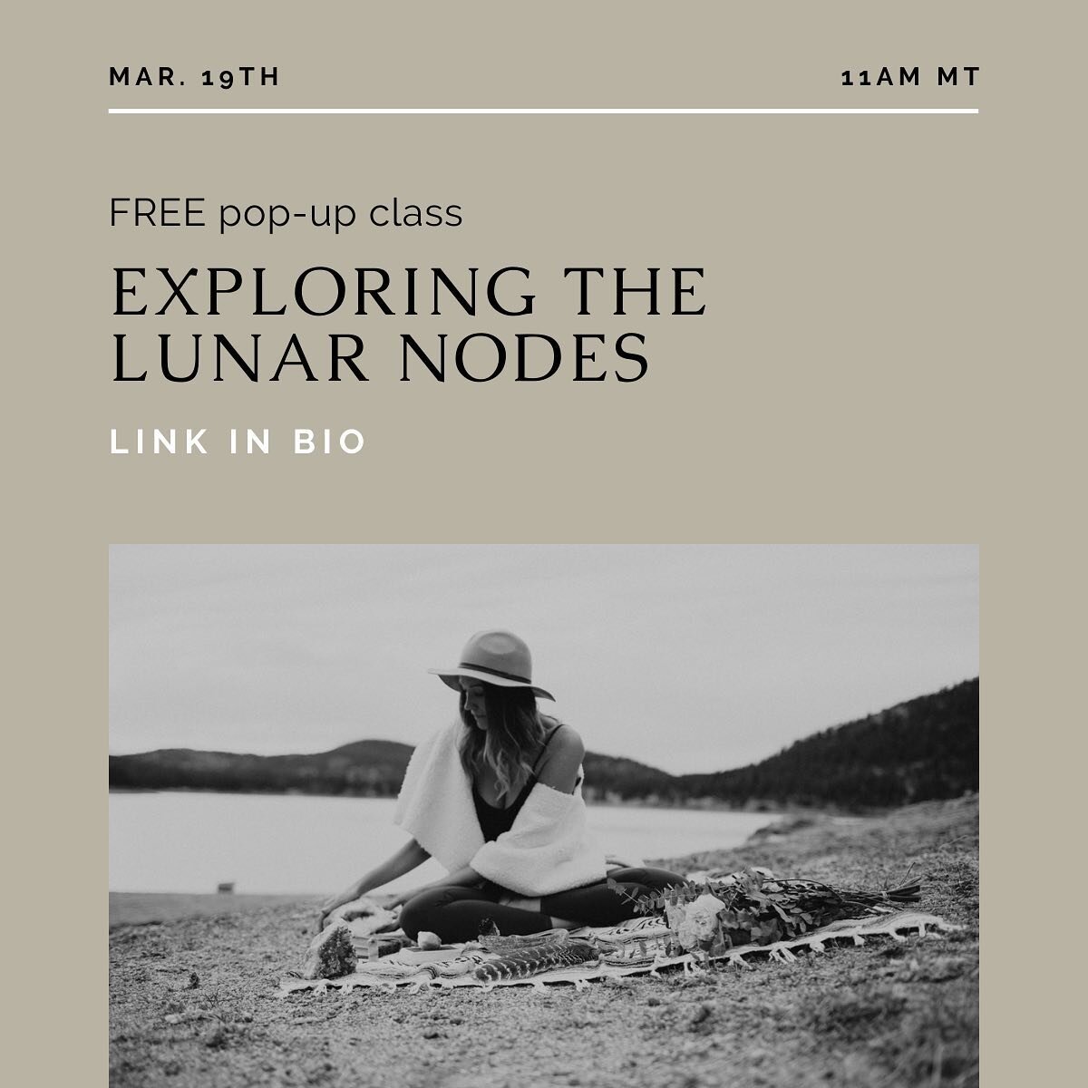 In honor of this soulful Pisces New Moon I am letting you all know of a free pop-up astrology class&hellip;

Exploring the Lunar Nodes 

These are the points in your birth chart that tell the story of where your soul has been and where it intends to 