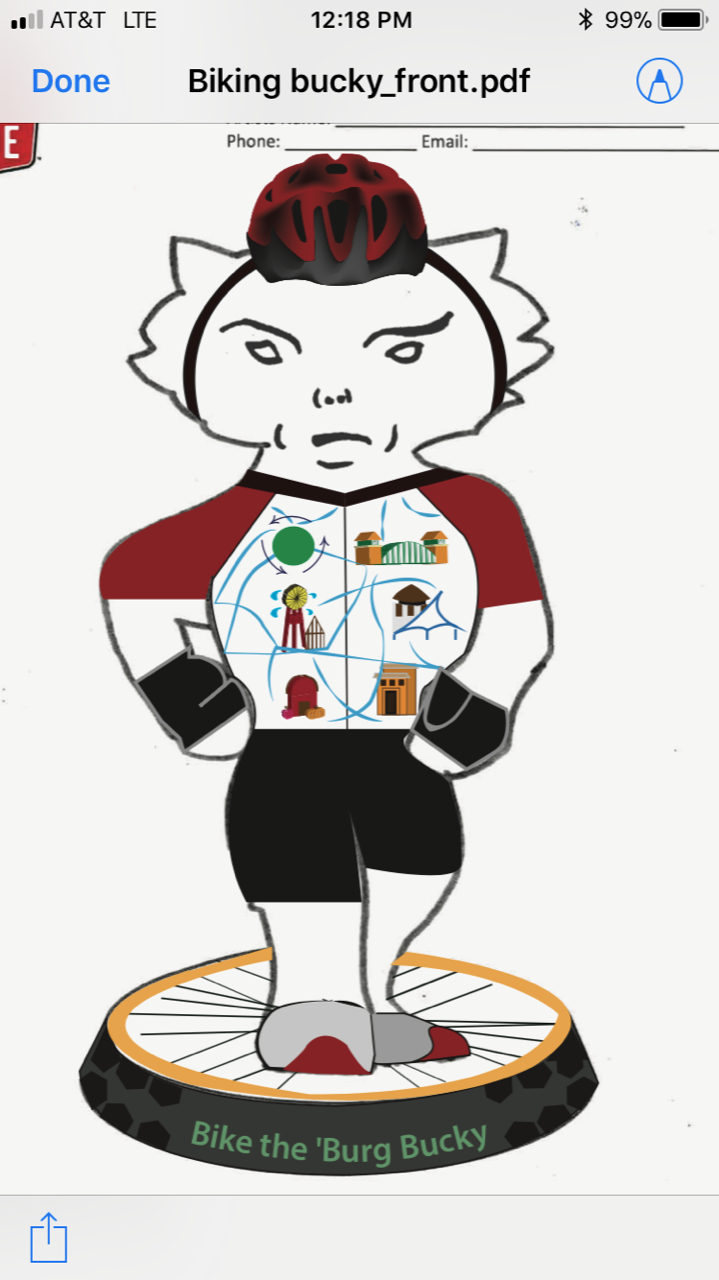 Bike the 'Burg Bucky on Parade Concept 2018