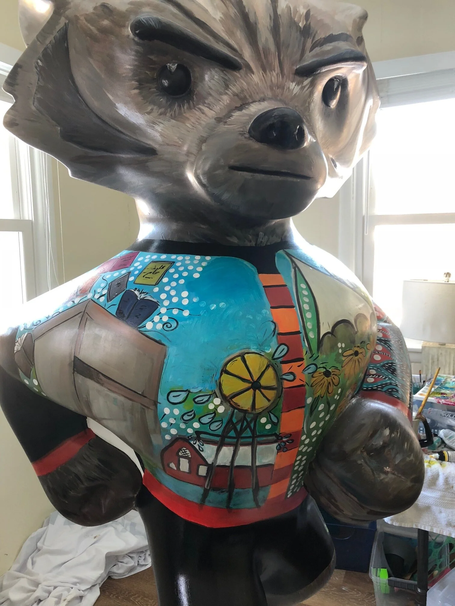 Layering Bucky Badger for Fitchburg