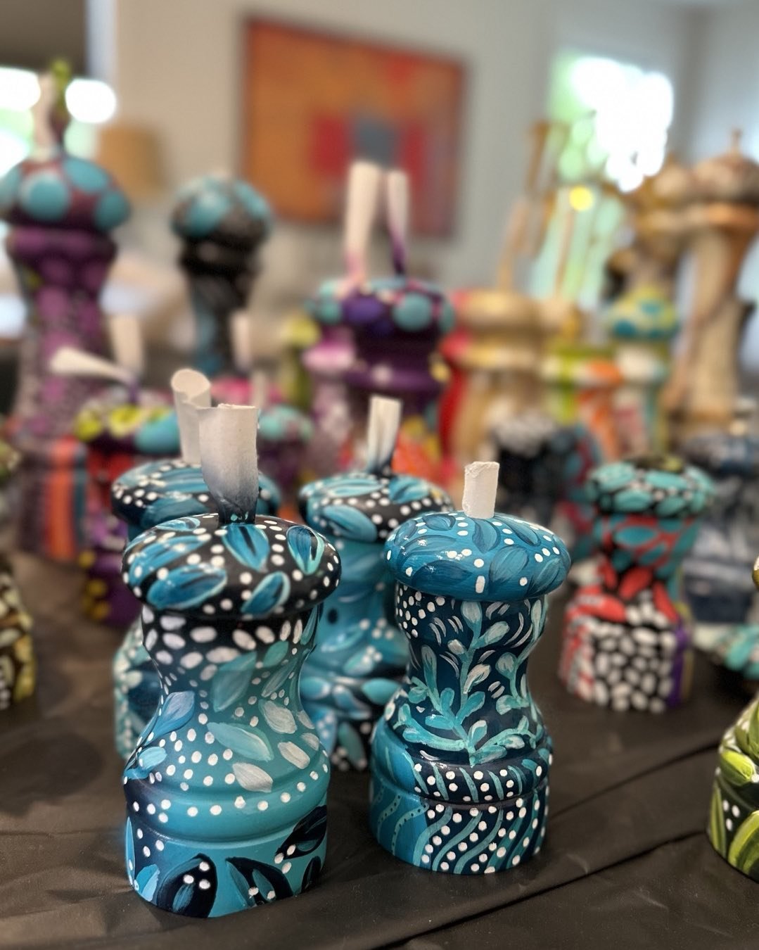 Final countdown to Cary Art Daze&hellip;trying to finish as many sets as I can today! Come check out my booth, the other amazing artists, food vendors, and music stages tomorrow 9am-5pm. #carync @caryartdaze #springartwork