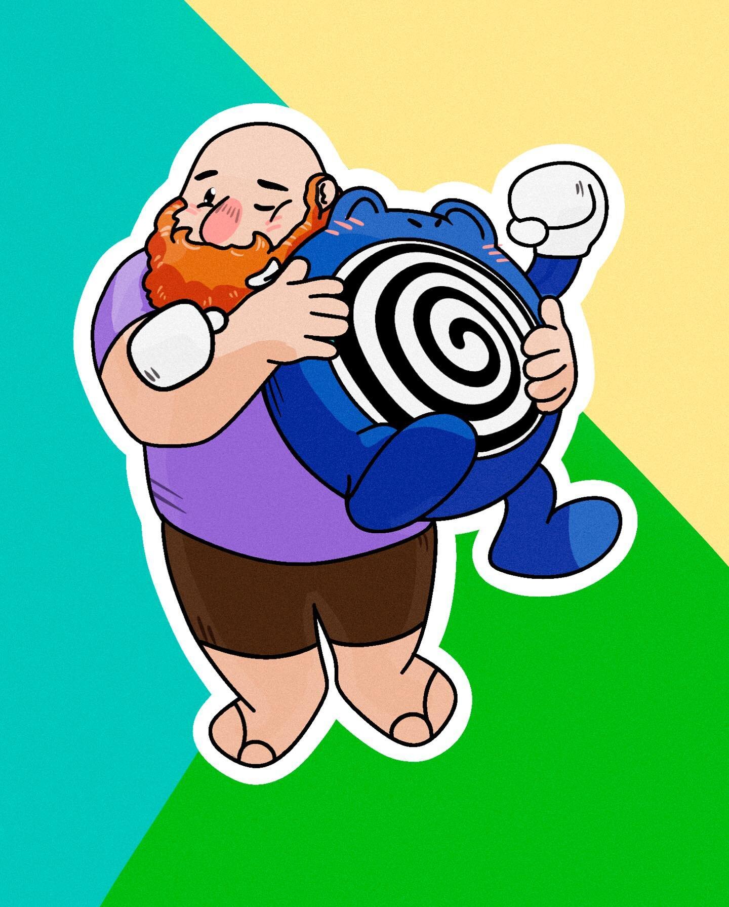 Little sticker and timelapse video of my dear friend @jupiter6137 and his favorite #pok&eacute;mon #poliwhirl #gen1 #061 🥰