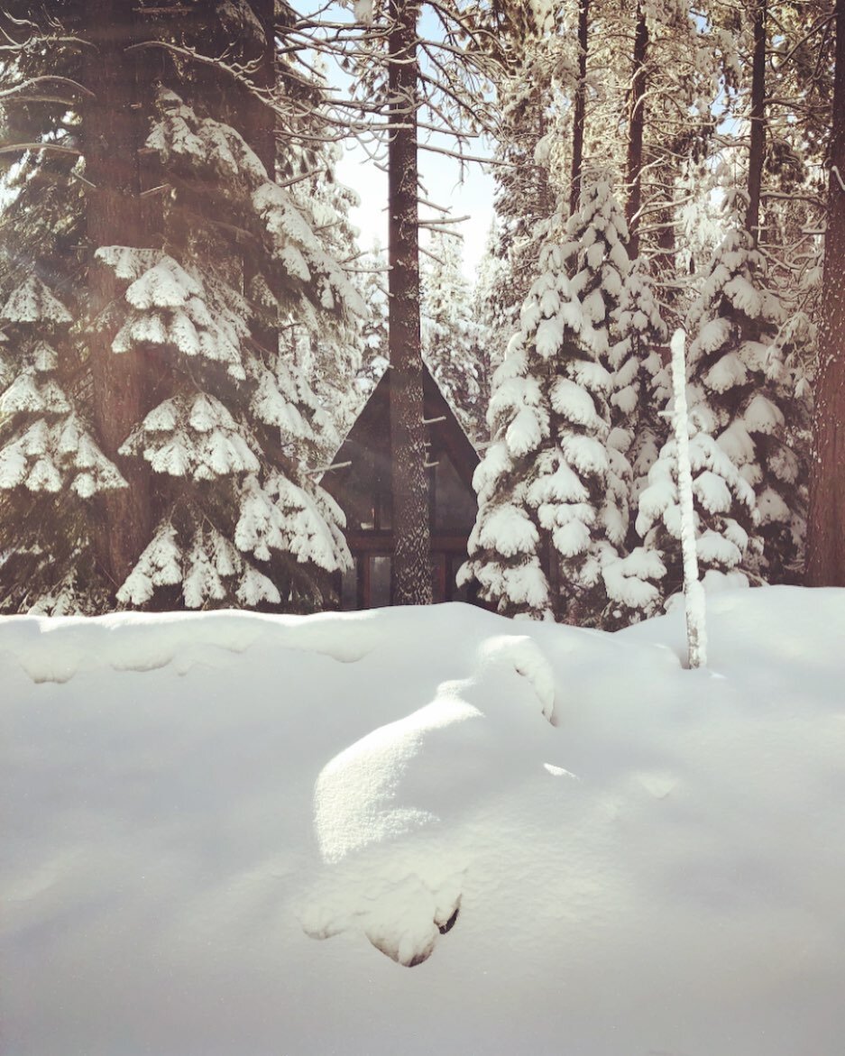 Snow.  Hella snow. 

#tahoe #winter #cabin #Aframecabin #laketahoe #tinyhouse #cabininthesnow #airbnbsuperhost #staycation #workremote
