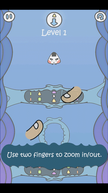 The player has the ability to zoom in and out