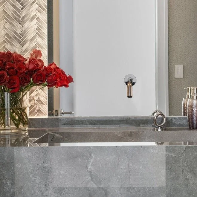 Roses are red,
The marble is slate gray;
A sink this seamless
Perfection on display.

 #madebynmb #bathroomdecor #bathroomdesign #bathroomdesıgn #bathroomdesigns #bathroomdesigner #bathroominspo #dreamhome #dreamhomes #countryclublife