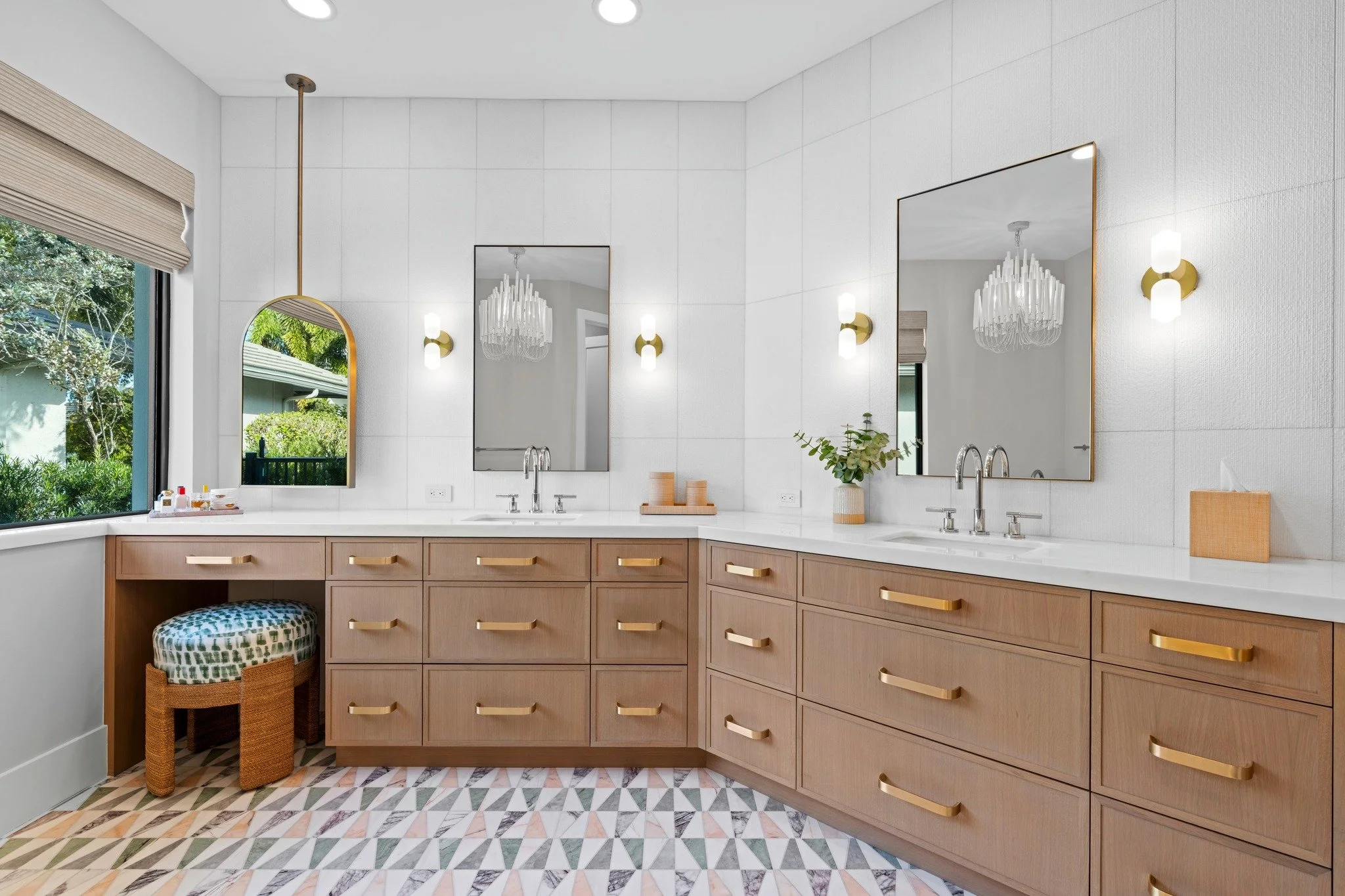 The ultimate "get ready with me" station. 💄

Tag a friend who needs a bathroom refresh in 2026! 

 #madebynmb #bathroomdesign #customhomes #bocaratonliving #customhomebuilder #primarybathroom #customcabinetry #whiteoak #ModernOrganic #mode