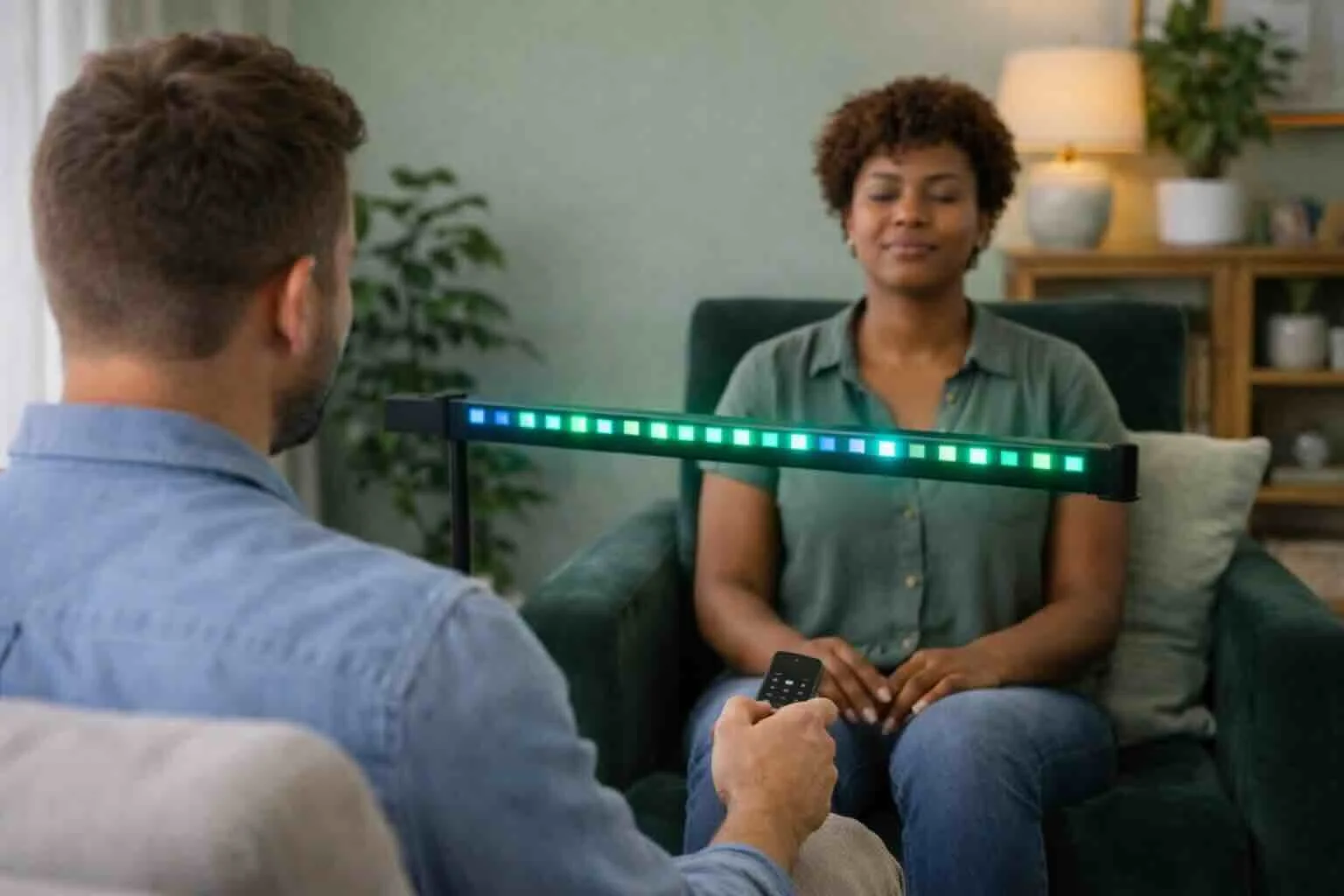 Photo of a client who has stabilized following a trauma and is now participating in EMDR therapy with a PTSD specialist therapist in the Kansas City, MO area.