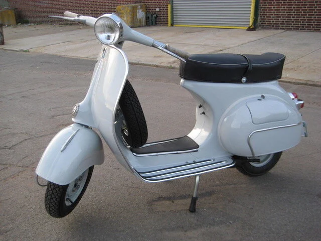 A restored Vintage Vespa