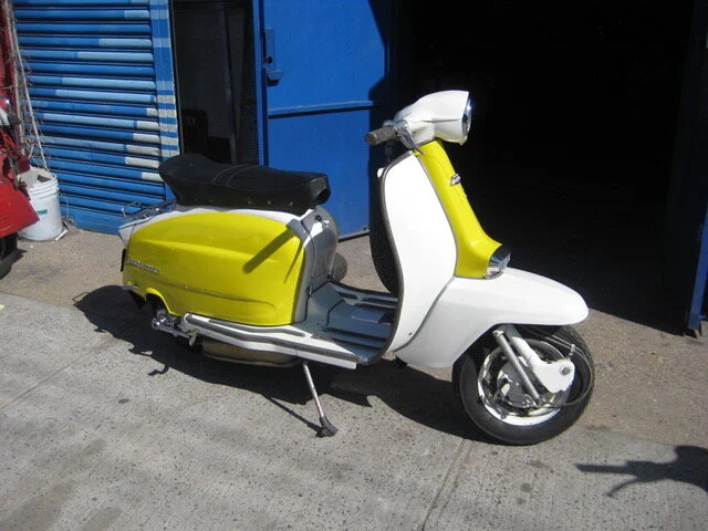 A restored vintage Lambretta